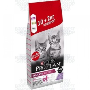 Purina Pro Plan Delicate Kitten Сухой корм для котят c чувствительным пищеварением, с индейкой (1 кг)