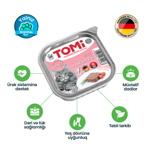 TOMi влажный корм для кошек с креветкой в паштете, 100 г