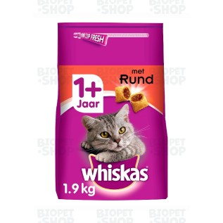 Whiskas Сухой корм для взрослых кошек, с говядиной (1,9 кг)