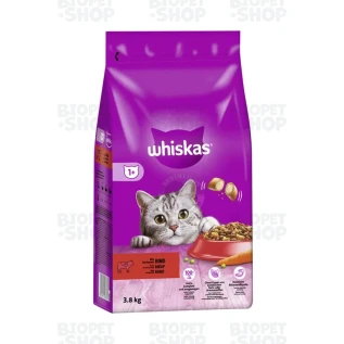 Whiskas Сухой корм для взрослых кошек, с говядиной (3,8 кг)