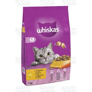 Whiskas Сухой корм для взрослых кошек, с курицей (7 кг)