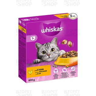 Whiskas Сухой корм для взрослых кошек, с курицей, 800 г