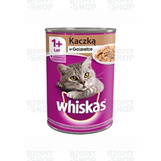 Whiskas Консервированный корм для взрослых кошек, с уткой в желе, 400 г