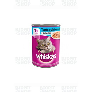 Whiskas Консервированный корм для взрослых кошек, с тунцом в желе, 400 г