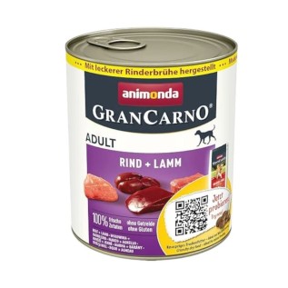 Animonda Gran Carno консервированный влажный корм для взрослых собак в паштете, говядина и ягненок, 800 г