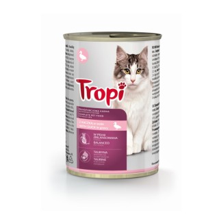 Tropi Canned yetkin pişiklər üçün nəm yem,sousda ördək əti ilə,415 q