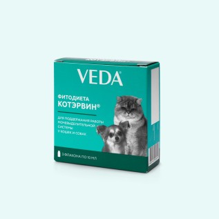 Veda Kotervin Pişik və İtlər üçün sidik yolu xəstəliklərinin müalicəsi üçün dərman, 3x10 ml