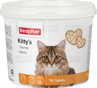 Beaphar Kitty's. Taurin + Biotin, 750 tab(1 ədəd)