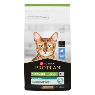 Purina Pro Plan Sterilised Сухой корм для стерилизованных кошек, с кроликом 1,5 кг