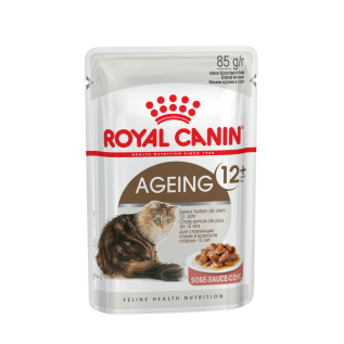 Royal Canin Ageing 12+ Yaşlanan pişik üçün nəm yem, 12 yaşdan, sousda kiçik dilimlər, 85 q