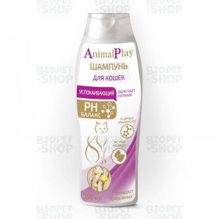 Animal Play Pişik üçün sakitləşdirici şampun, melissa ekstraktı ilə, 250 ml