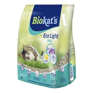 Biokat's Eco Light Fresh Spring Blossom Tofu Комкующийся наполнитель для кошачьего туалета, с ароматом весны, 5л