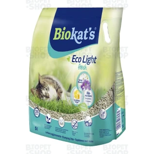 Biokat's Eco Light Fresh Spring Blossom Tofu Комкующийся наполнитель для кошачьего туалета, с ароматом весны, 5л