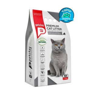 Petclay Premium Комкующийся наполнитель для кошек, с активированным углем, 10 Л