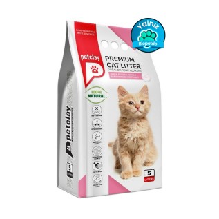 Petclay Premium Topalanan pişik qumu, uşaq pudrası qoxusu ilə, 5 L