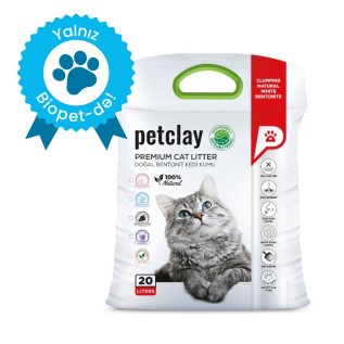 Petclay Premium Topalanan pişik qumu, qoxusuz, 20 L