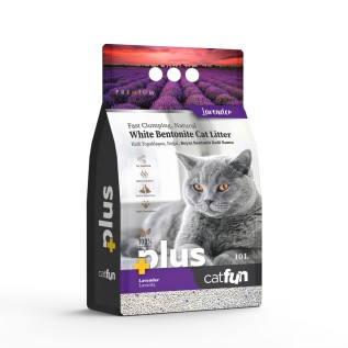 CatFun Topalanan pişik qumu, lavanda ilə, 10 L