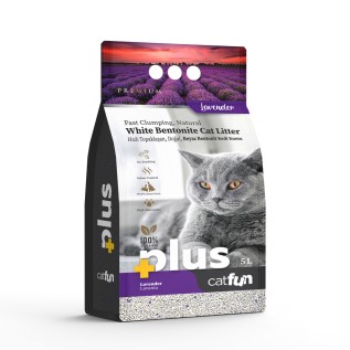 CatFun Topalanan pişik qumu, lavanda ilə, 5 L