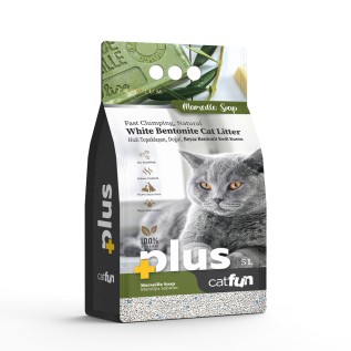 CatFun Topalanan pişik qumu, marsel sabunu ilə, 5 L