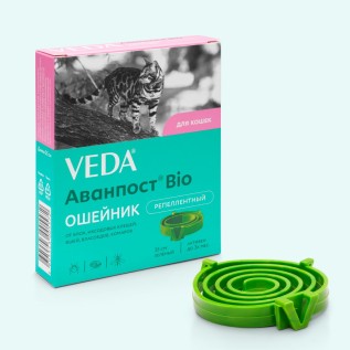 Veda Аванпост Bio репеллентный ошейник (от блох и клещей) для кошек, 35 см
