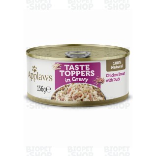 Applaws Taste Toppers Консервированный корм для собак, с курицей и уткой в соусе, 156 г