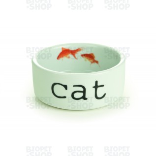 Beeztees Ceramic Cat Bowl Snapshot Cat Keramik yem qabı pişiklər üçün 11.5x4 sm