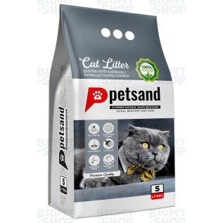 Petsand Комкующийся наполнитель Активированый уголь, 5 L