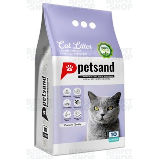 Petsand Комкующийся наполнитель для кошачьего туалета, с ароматом лаванды, 10 Л