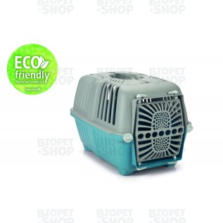 Beeztees Pratiko Eco Переноска для животных, 48x31x33 см (Синий/Серый)