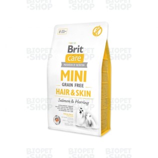 Brit Care Mini Hair and Skin Сухой корм для взрослых собак мелких пород, здоровье шерсти и кожи 7 кг