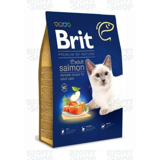 Brit Premium by Nature Сухой корм для взрослых кошек, с лососем (8 кг)