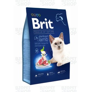 Brit Premium by Nature Sterilized Сухой корм для взрослых стерилизованных кошек, с ягненком 8 кг