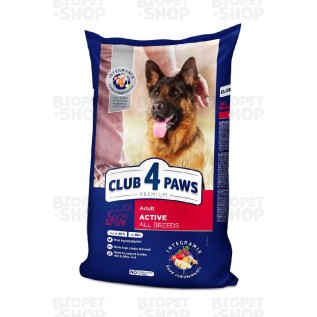 Club 4 Paws Quru yem, aktiv itlər üçün, 1 yaşdan (20 kq)