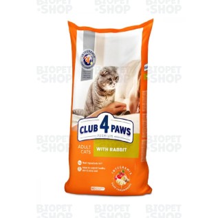 Club 4 Paws Yetkin pişik üçün quru yem, dovşan əti ilə (14 kq)