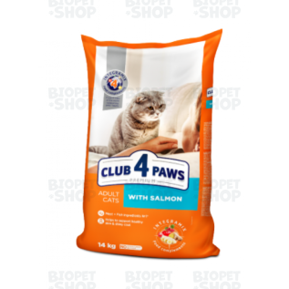 Club 4 Paws Quru yem, yetkin pişiklər üçün, qızılbalıq ilə (14 kq)