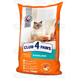 Club 4 Paws Quru yem, sterilizasiya edilmiş yetkin pişiklər üçün (14 kq)