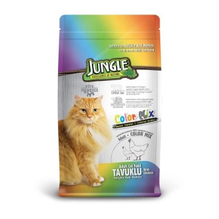 Jungle Color Mix Сухой корм для взрослых кошек, с курицей (15 кг)