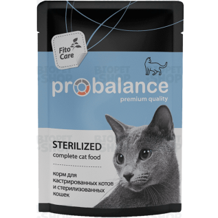 ProBalance Sterilized Влажный корм, для стерилизованных кошек, 85 г