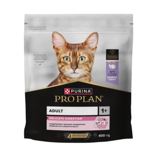 Purina Pro Plan Delicate Həssas həzmli pişik üçün quru yem, hinduşka əti ilə, 400 qr
