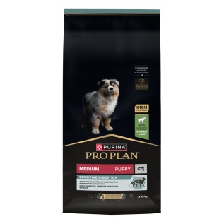 Purina Pro Plan Medium Puppy Сухой корм, для щенков собак средних пород, с ягненком (12 кг)