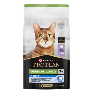 Purina Pro Plan Sterilised Senior Сухой корм для взрослых стерилизованных кошек, с индейкой (10 кг)