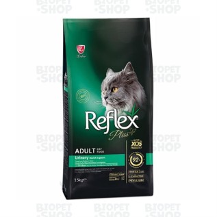 Reflex Plus Adult Urinary Quru yem, yetkin pişiklər üçün, sidik yolu problemləri, toyuq əti ilə (15 kg)