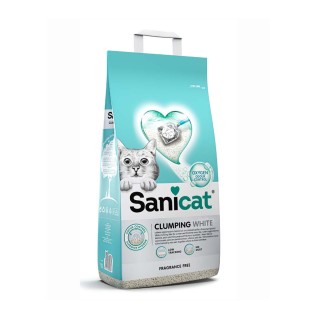 Sanicat Clumping White Комкующийся наполнитель для кошачьего туалета без запаха 10 Л