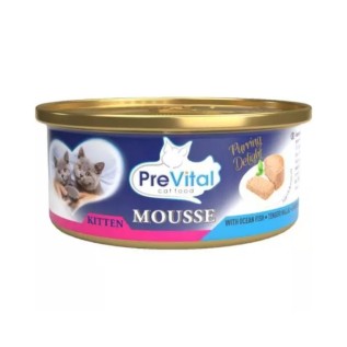 PreVital консервированный влажный корм для котят, мусс с океанской рыбой, 85 г