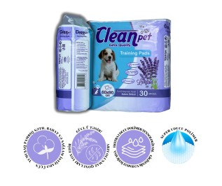 CleanPet Puppy itlər və pişiklər üçün lavandalı öyrədici altlıq, 90x60 sm(1 ədəd)