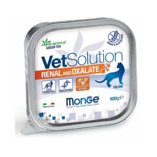 Monge Vet Solution Renal & Oxalate ветеринарный влажный корм для кошек, поддержка функции почек и профилактика образования оксалатов, 100 г