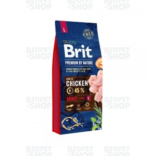 Brit Premium by Nature Сухой корм для взрослых собак крупных пород, с курицей (кг)