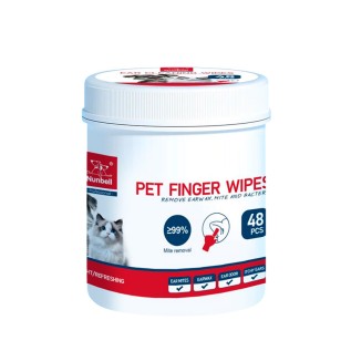 Nunbell İt və pişiklərin qulaqları üçün nəm salfetlər, 48 ədəd