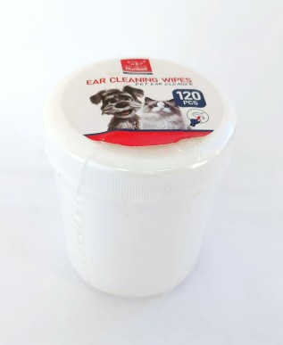 Nunbell Влажные салфетки для чистки ушей кошек и собак, 120 штук