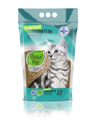 Zveryo Moyo pişik üçün oduncaq qumu, orta qranullar, 2,8 kq, 10 L